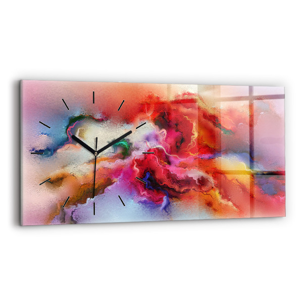 Horloge rectangulaire horizontale Peinture renversée