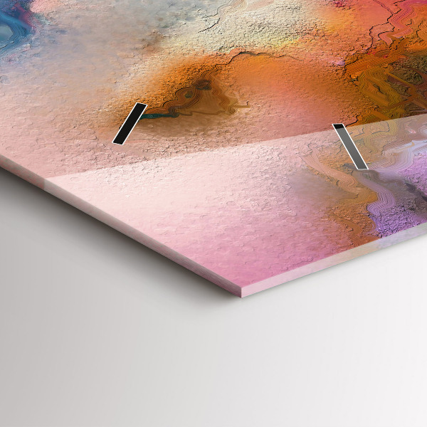 Horloge rectangulaire horizontale Peinture renversée