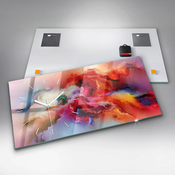 Horloge rectangulaire horizontale Peinture renversée