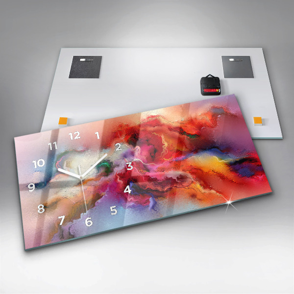 Horloge rectangulaire horizontale Peinture renversée