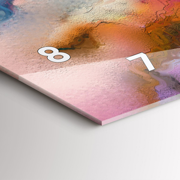 Horloge rectangulaire horizontale Peinture renversée