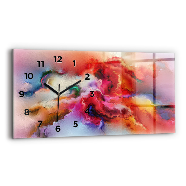 Horloge rectangulaire horizontale Peinture renversée