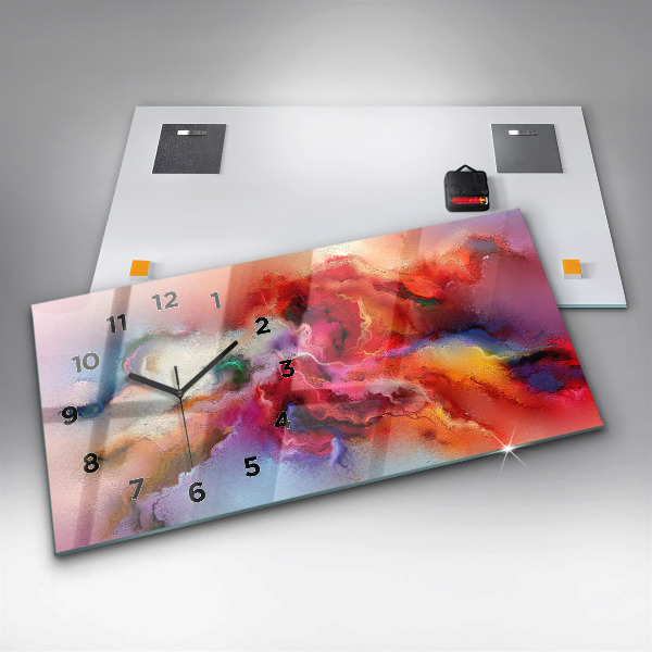 Horloge rectangulaire horizontale Peinture renversée