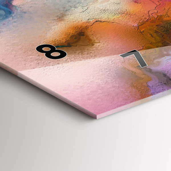 Horloge rectangulaire horizontale Peinture renversée