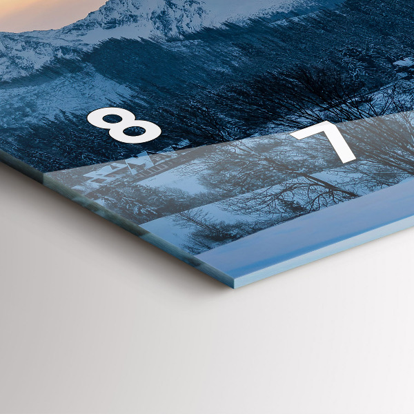 Horloge rectangulaire horizontale Paysage de montagne