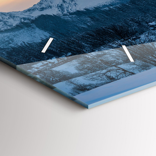 Horloge rectangulaire horizontale Paysage de montagne