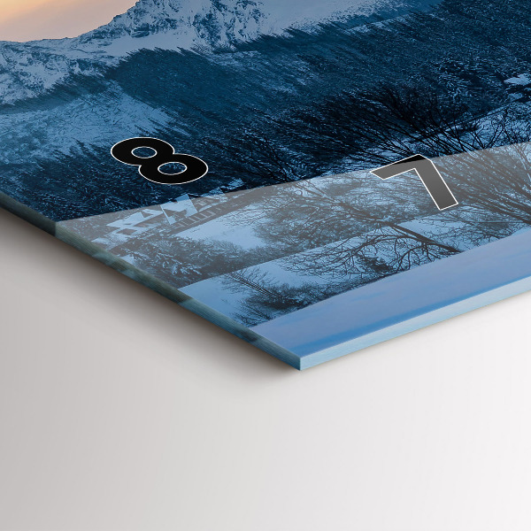 Horloge rectangulaire horizontale Paysage de montagne