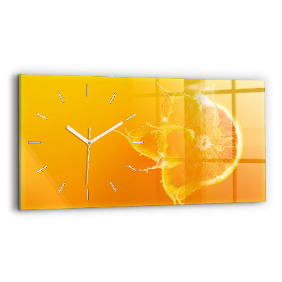 Horloge rectangulaire horizontale Orange