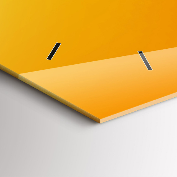 Horloge rectangulaire horizontale Orange