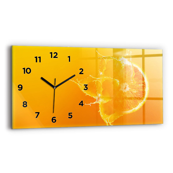 Horloge rectangulaire horizontale Orange