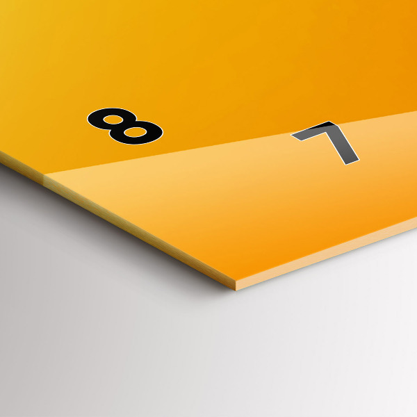 Horloge rectangulaire horizontale Orange