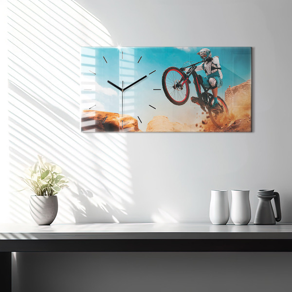 Horloge rectangulaire horizontale Cascadeur et adrénaline