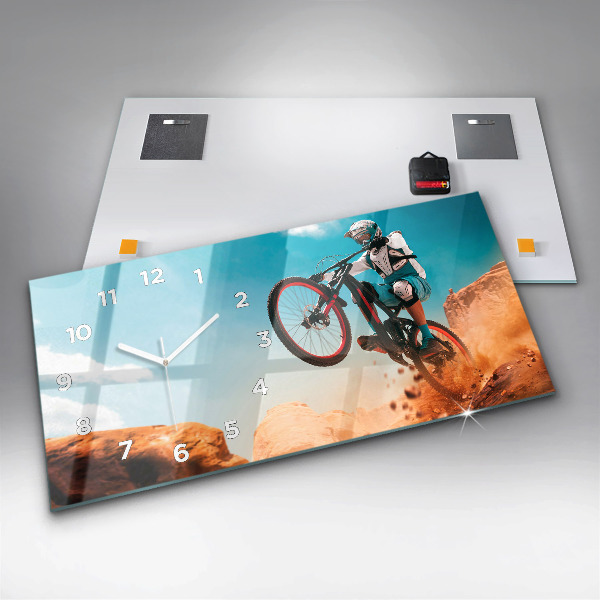 Horloge rectangulaire horizontale Cascadeur et adrénaline