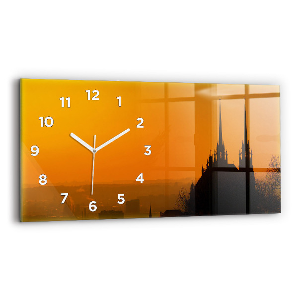 Horloge rectangulaire horizontale Vue de la cathédrale de Brno