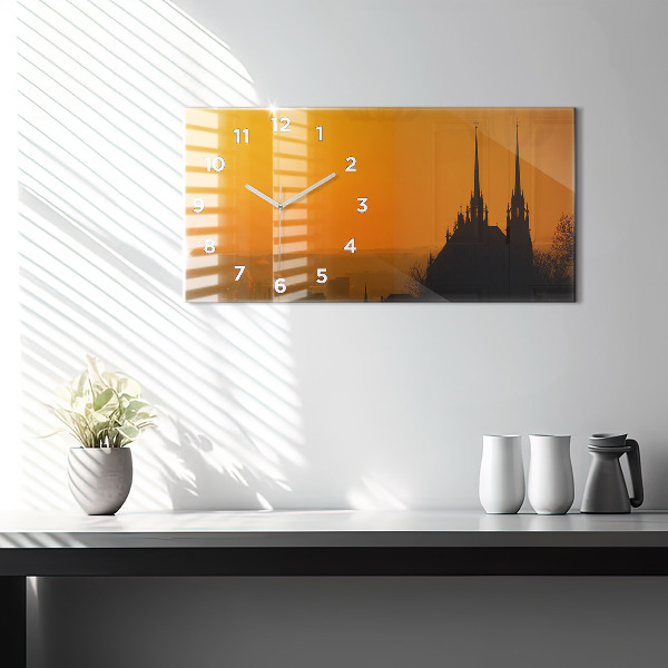 Horloge rectangulaire horizontale Vue de la cathédrale de Brno