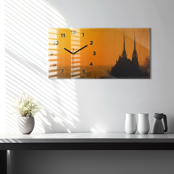 Horloge rectangulaire horizontale Vue de la cathédrale de Brno