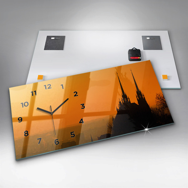 Horloge rectangulaire horizontale Vue de la cathédrale de Brno