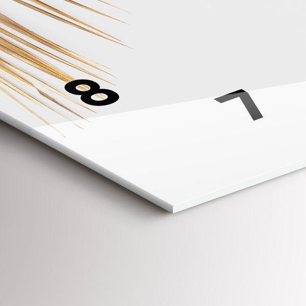 Horloge rectangulaire horizontale feuilles tropicales