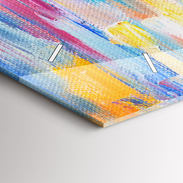 Horloge rectangulaire horizontale Couple sous la pluie