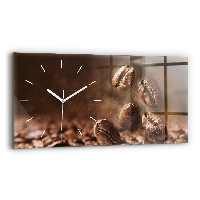 Horloge rectangulaire horizontale Café en grains