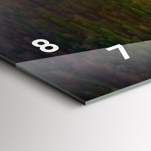 Horloge murale horizontale Coucher de soleil sur les montagnes