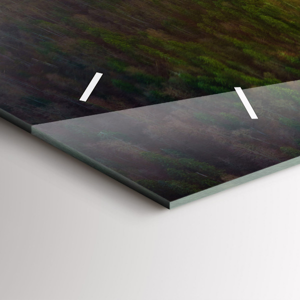 Horloge murale horizontale Coucher de soleil sur les montagnes