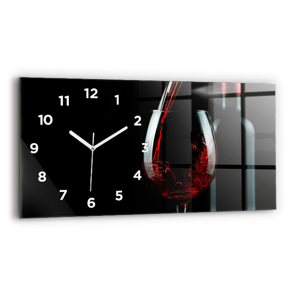 Horloge murale horizontale Une bouteille de vin