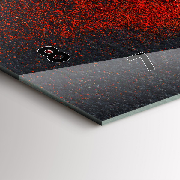 Horloge murale horizontale Épice rouge