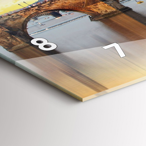 Horloge murale horizontale Panorama sur la rivière