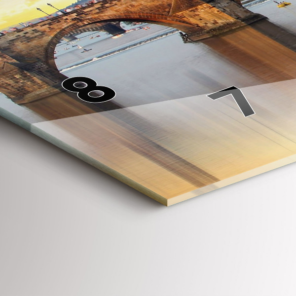 Horloge murale horizontale Panorama sur la rivière