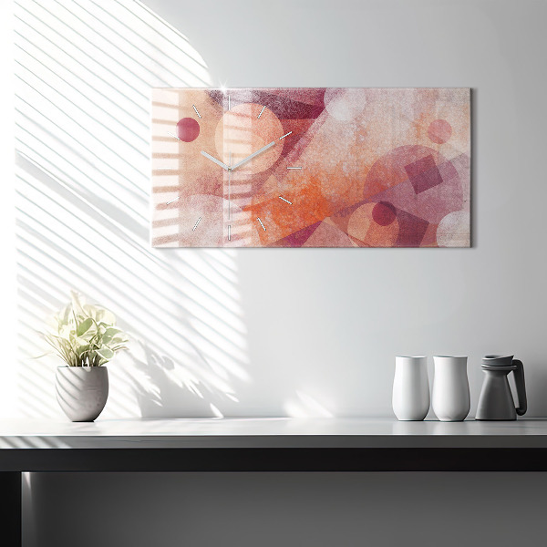 Horloge murale horizontale Abstraction géométrique