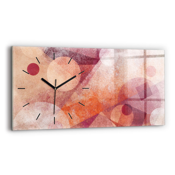 Horloge murale horizontale Abstraction géométrique