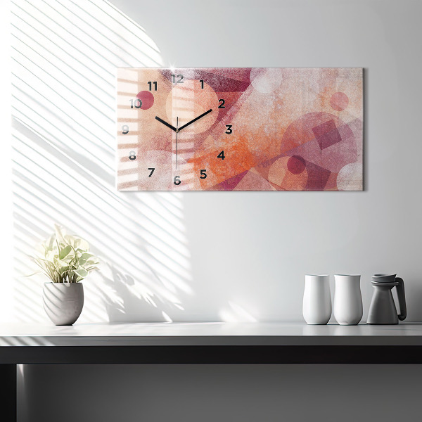 Horloge murale horizontale Abstraction géométrique