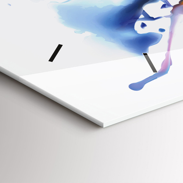 Horloge murale horizontale Lion - aquarelle