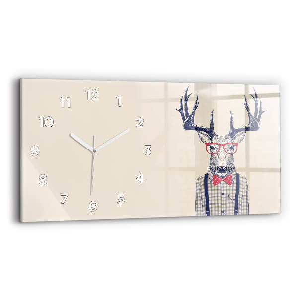 Horloge murale horizontale Cerf en chemise