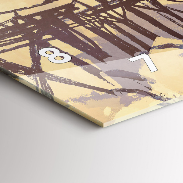 Horloge murale horizontale 'L''homme sur le vieux pont'