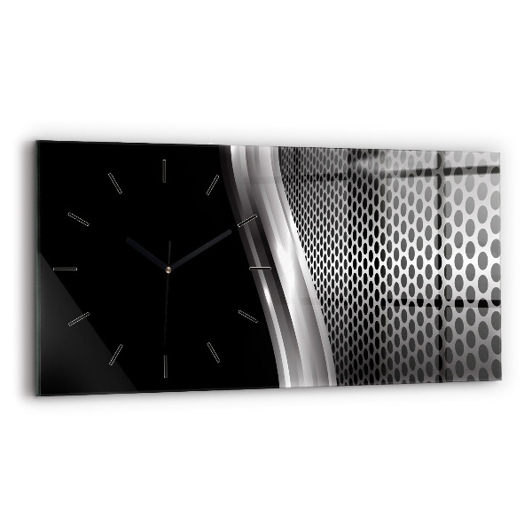 Horloge murale horizontale Abstraction du black metal