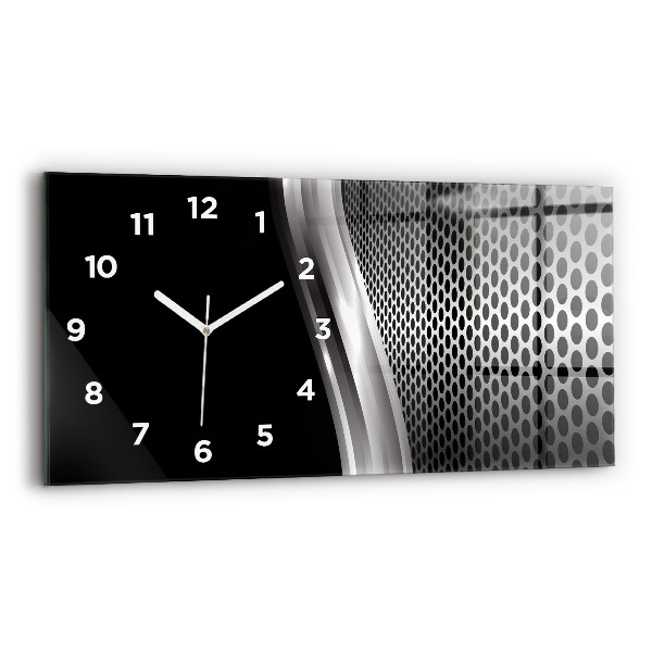 Horloge murale horizontale Abstraction du black metal