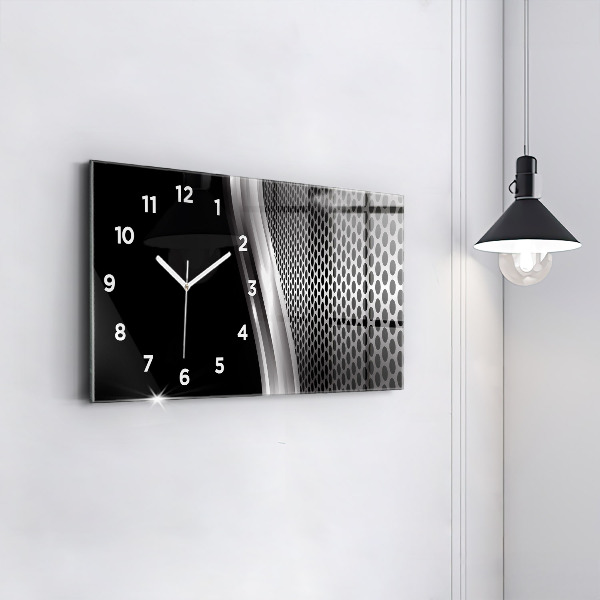 Horloge murale horizontale Abstraction du black metal