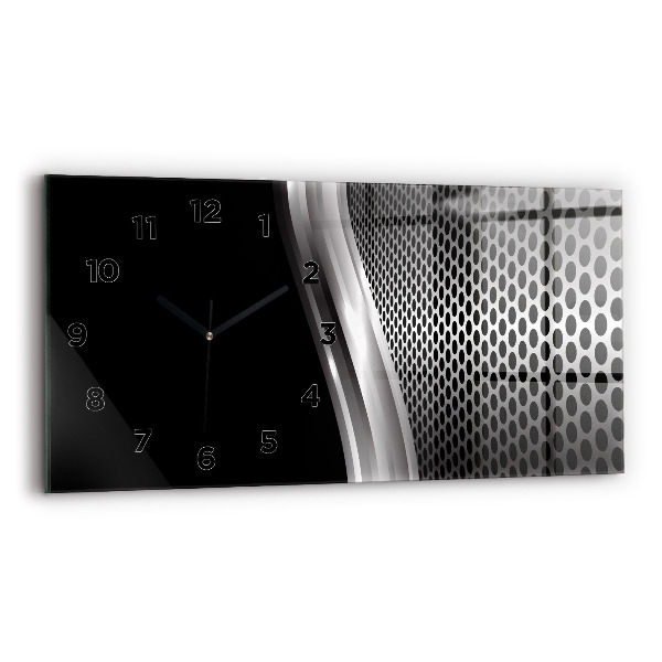 Horloge murale horizontale Abstraction du black metal