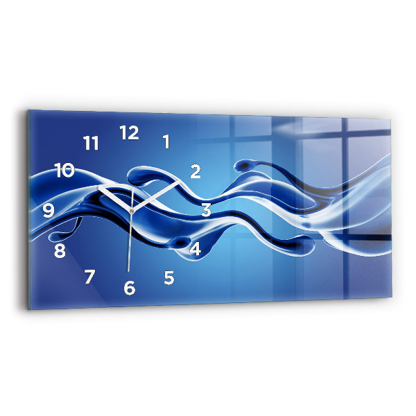 Horloge murale horizontale Abstraction liquide