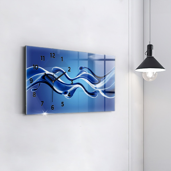 Horloge murale horizontale Abstraction liquide