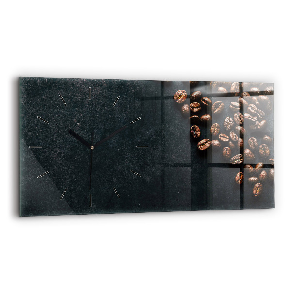 Horloge murale horizontale Café en grains