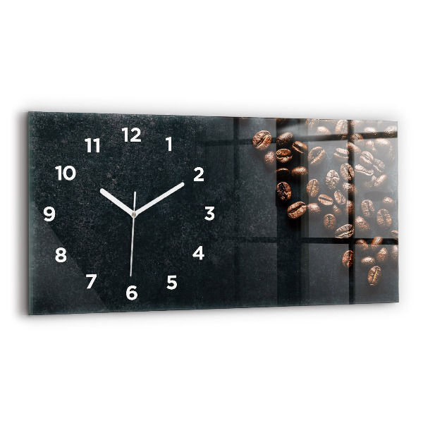 Horloge murale horizontale Café en grains