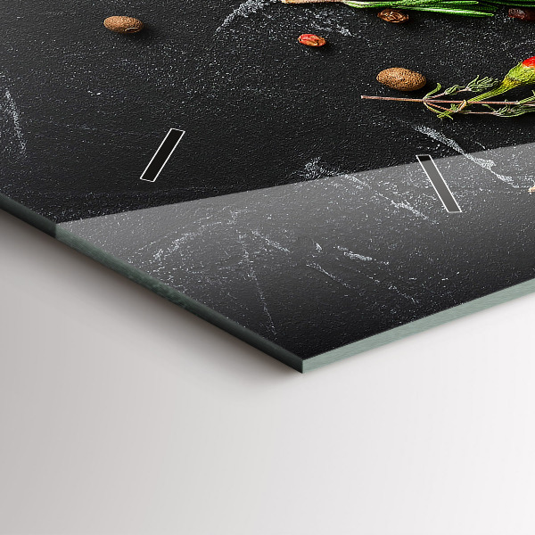 Horloge murale horizontale Épices sur le comptoir