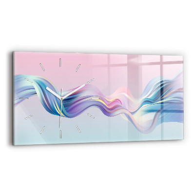 Horloge murale horizontale 'Élément d''écoulement de fluide'