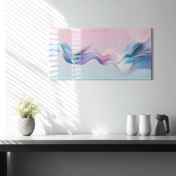 Horloge murale horizontale 'Élément d''écoulement de fluide'