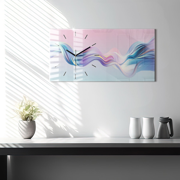 Horloge murale horizontale 'Élément d''écoulement de fluide'