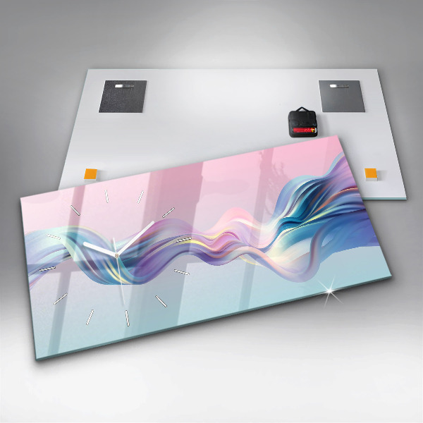 Horloge murale horizontale 'Élément d''écoulement de fluide'