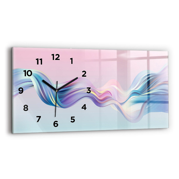 Horloge murale horizontale 'Élément d''écoulement de fluide'